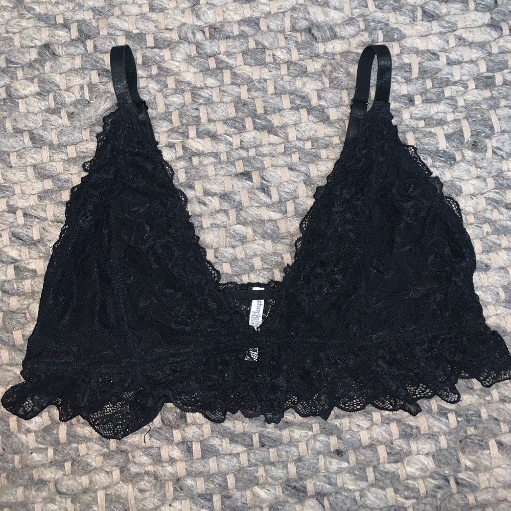 black lace bralette